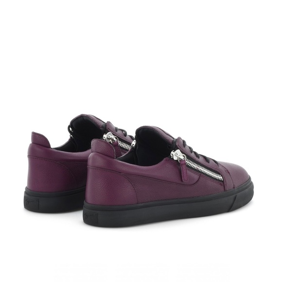 GIUSEPPE ZANOTTI Purple Leather Sneakers - NEW - Picture 3 of 8